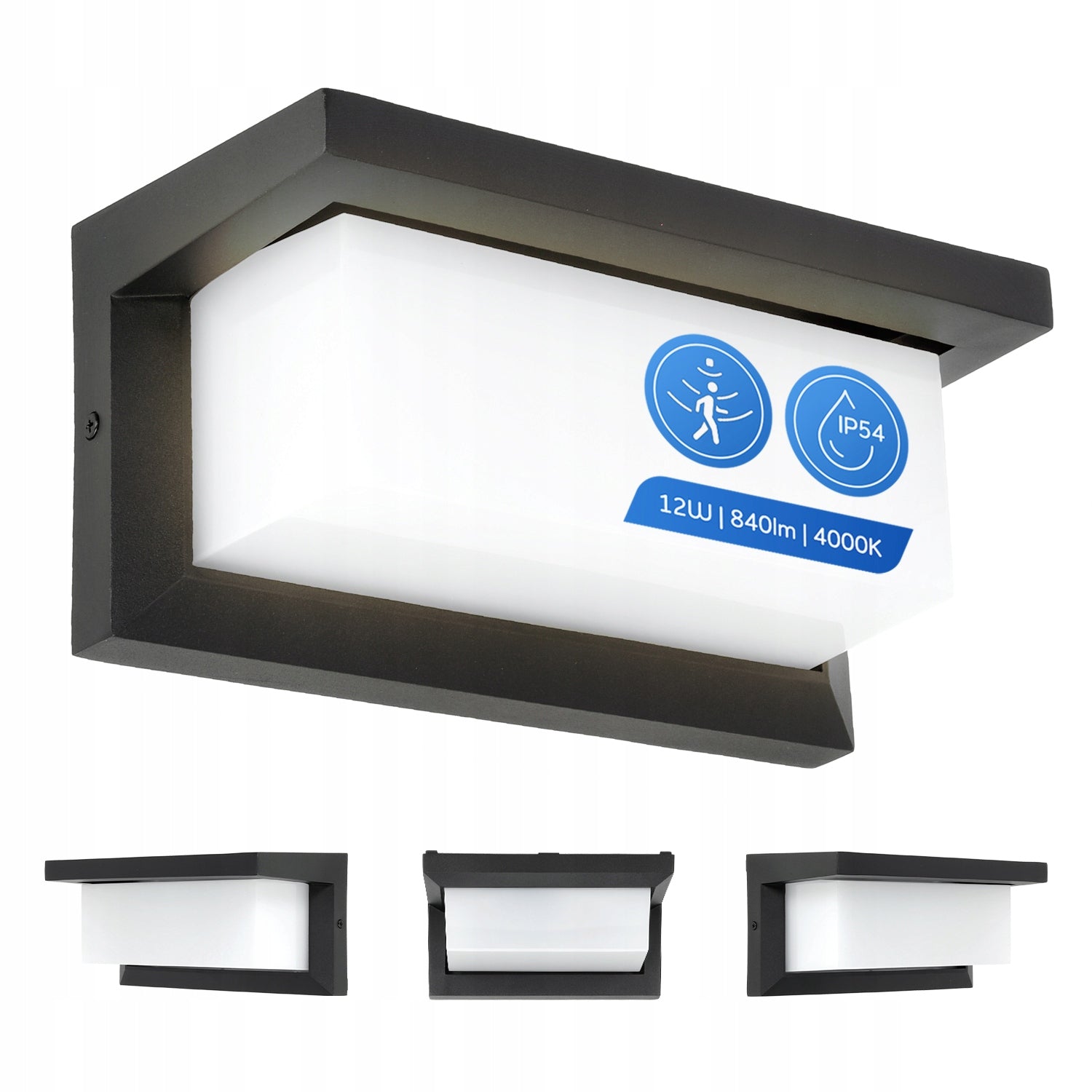 Garden Wall Lamp 12W Motion Sensor IP54 Outdoor Lamp Packaging status original