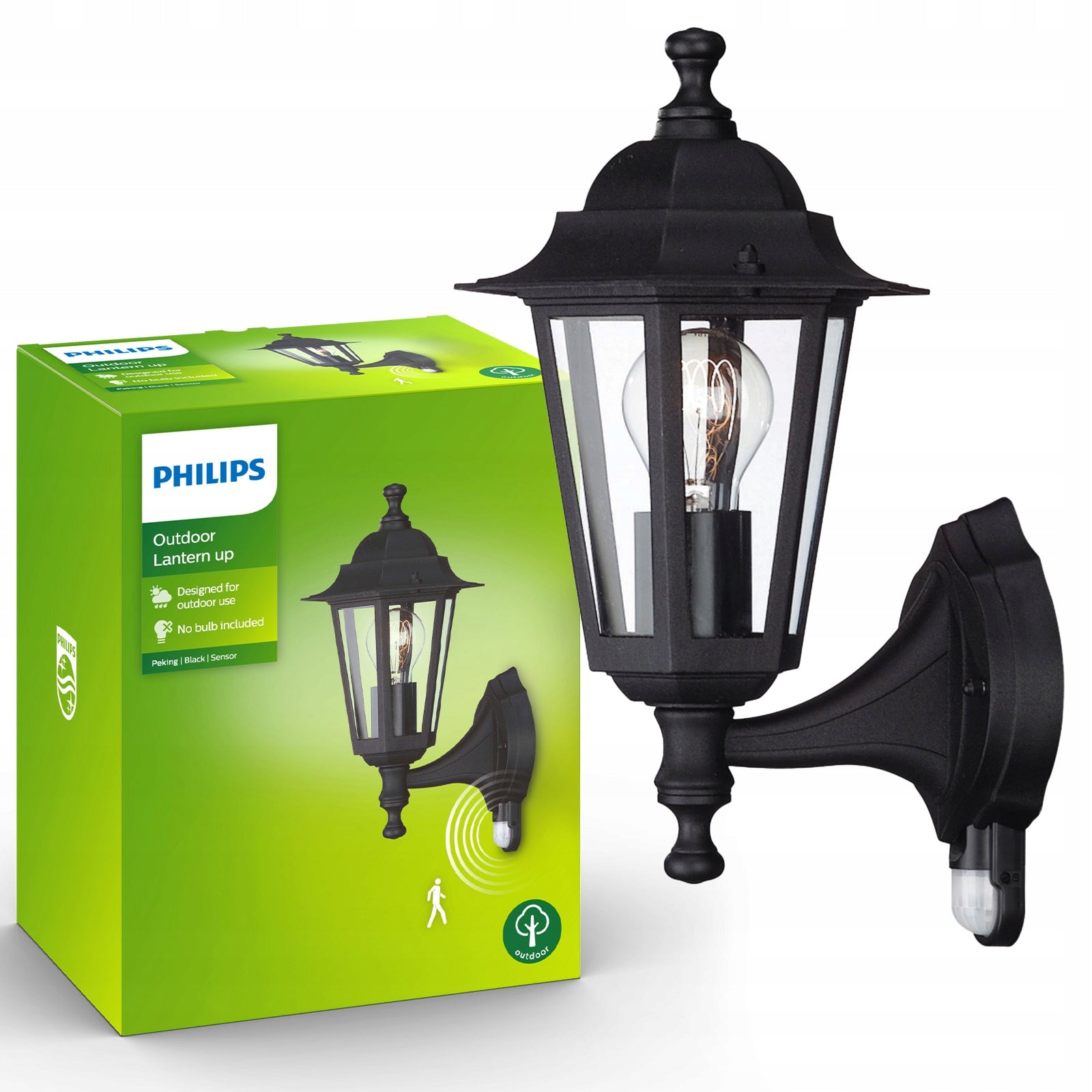 Garden Wall Lamp Facade Lamp E27 IP44 Twilight Motion Sensor Philips