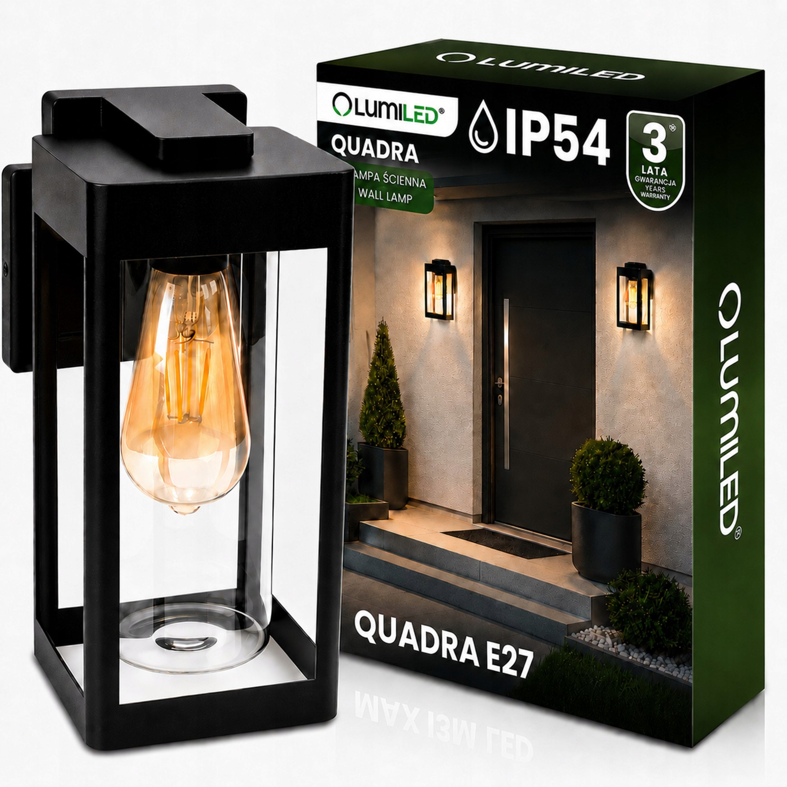 Garden Wall Lamp Facade Outdoor Lamp E27 Aluminum LED Fixture IP54