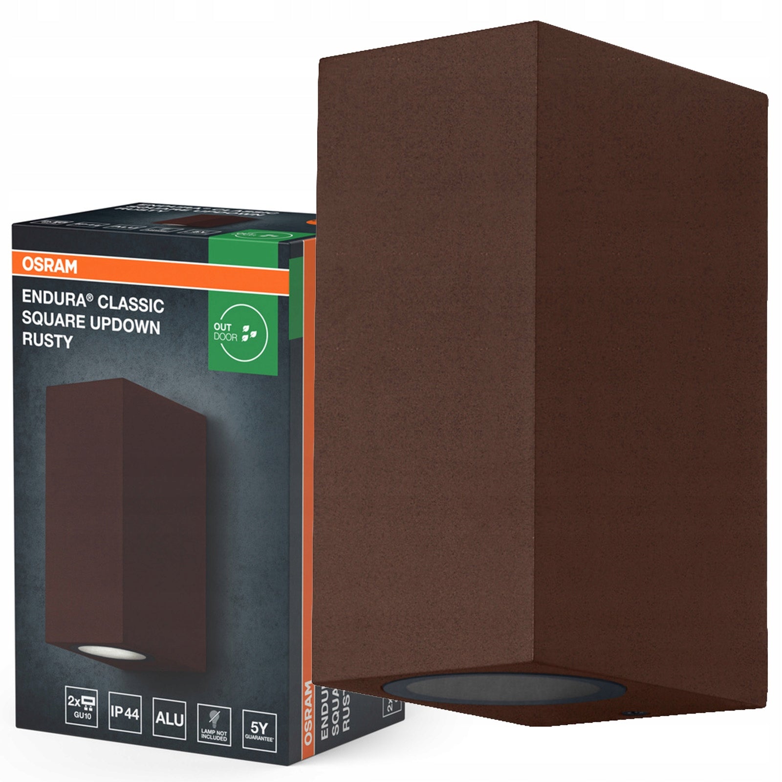 Garden Wall Lamp Outdoor Facade Lamp GU10 Brown IP44 Endura Osram