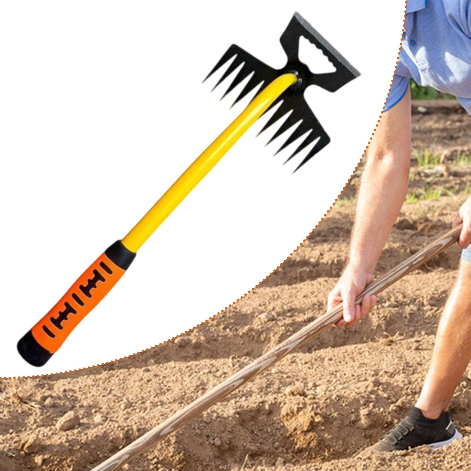 Garden Weeding Rake with Ergonomic Handle Heavy Duty Weeding Removal Rake EAN (GTIN) 6902758546585