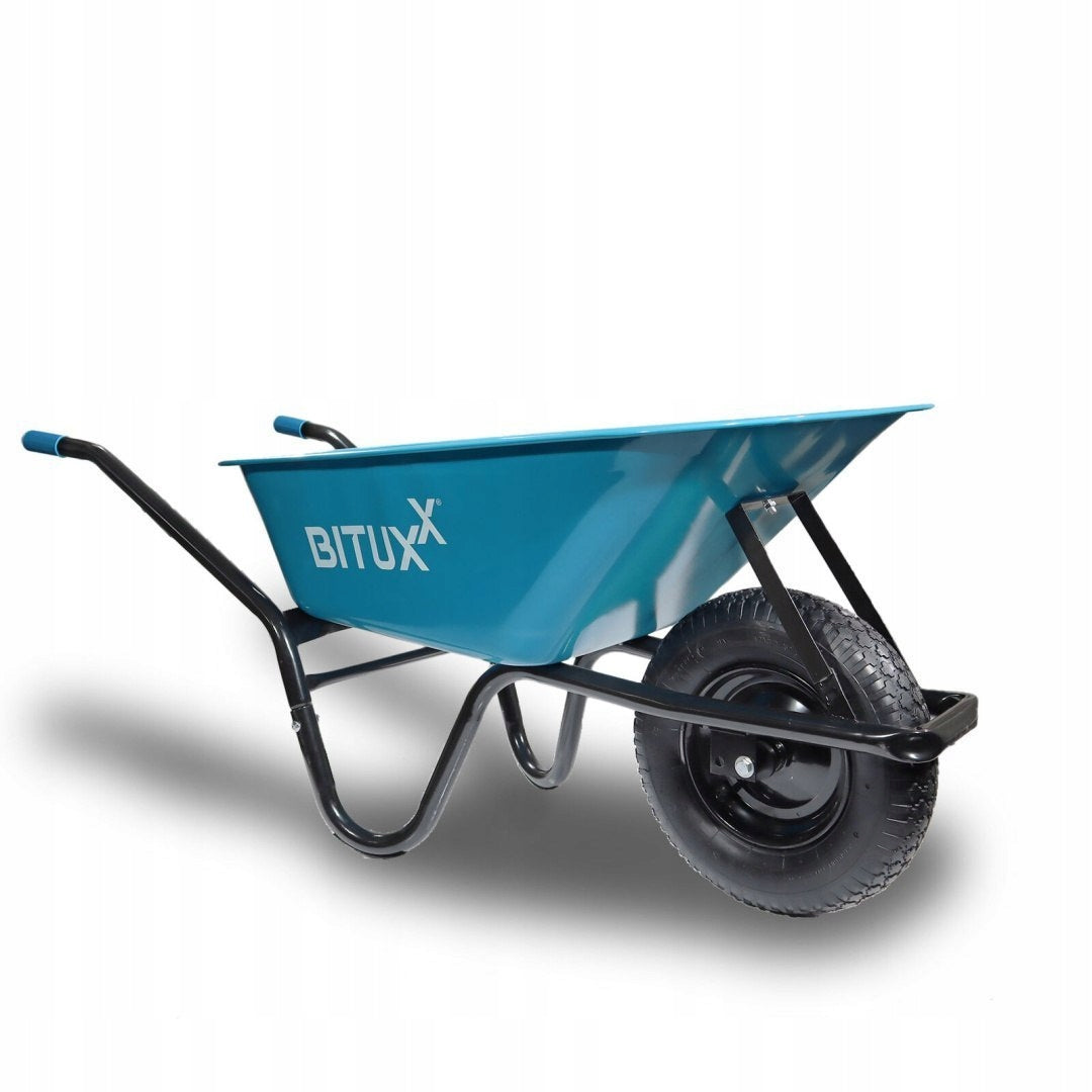 Garden Wheelbarrow Solid Wheelbarrow 100L Single Wheel Blue Strong 250kg EAN (GTIN) 5908451990763