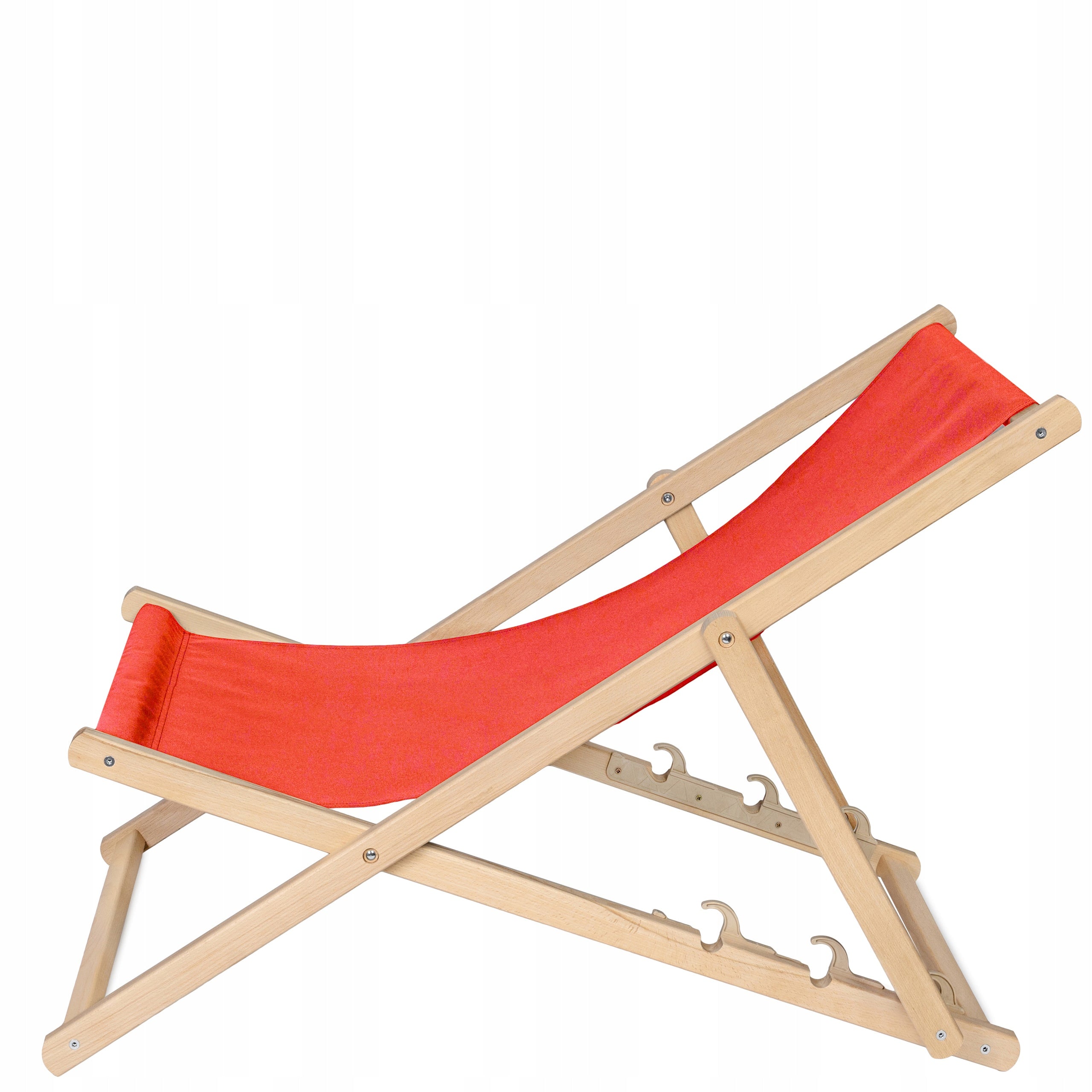 Garden Wooden Sun Lounger REINFORCED for Balcony Terrace COMFORTABLE [RED] Brand no brand