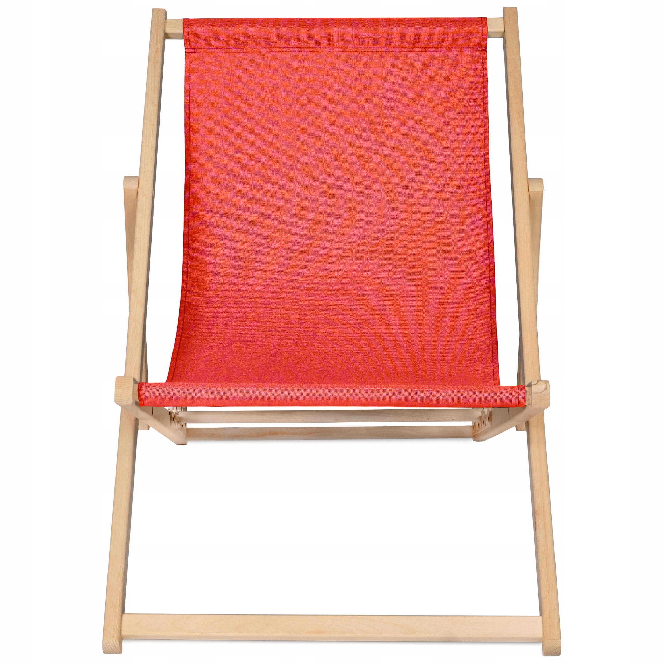 Garden Wooden Sun Lounger REINFORCED for Balcony Terrace COMFORTABLE [RED] Manufacturer code czerwony