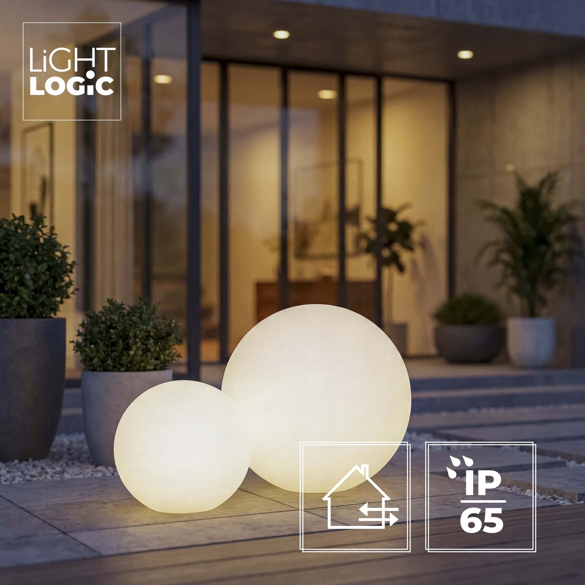 Garden ball white LL BELO 30 M E27 outdoor IP65 30cm Manufacturer code 66908