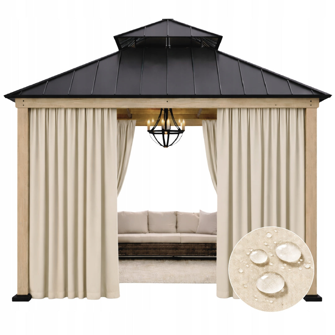 Garden blackout curtain 155x230 light beige for frogs tunnel waterproof