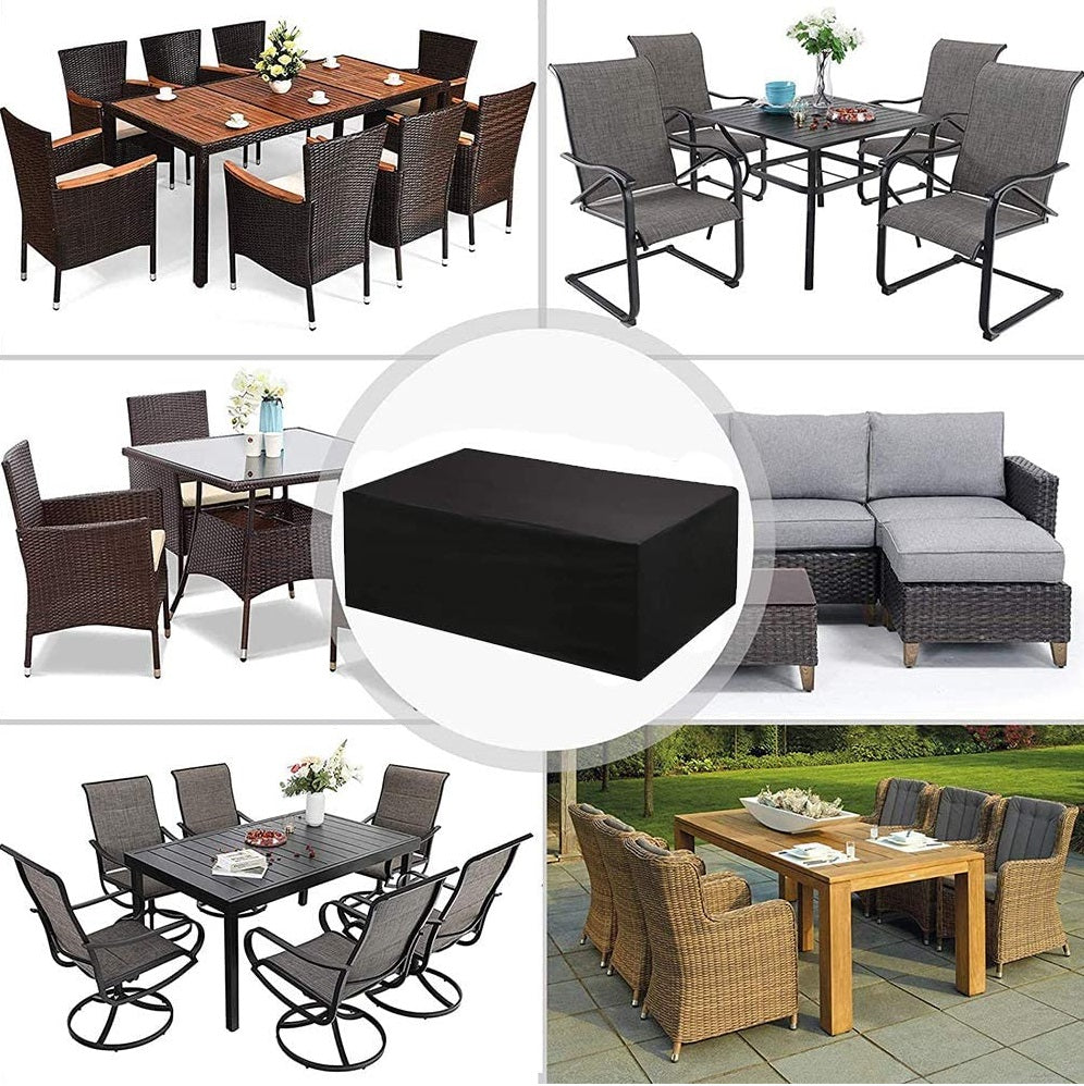 Garden cover for set 308 x 138 x 98 cm black Product width 138 cm