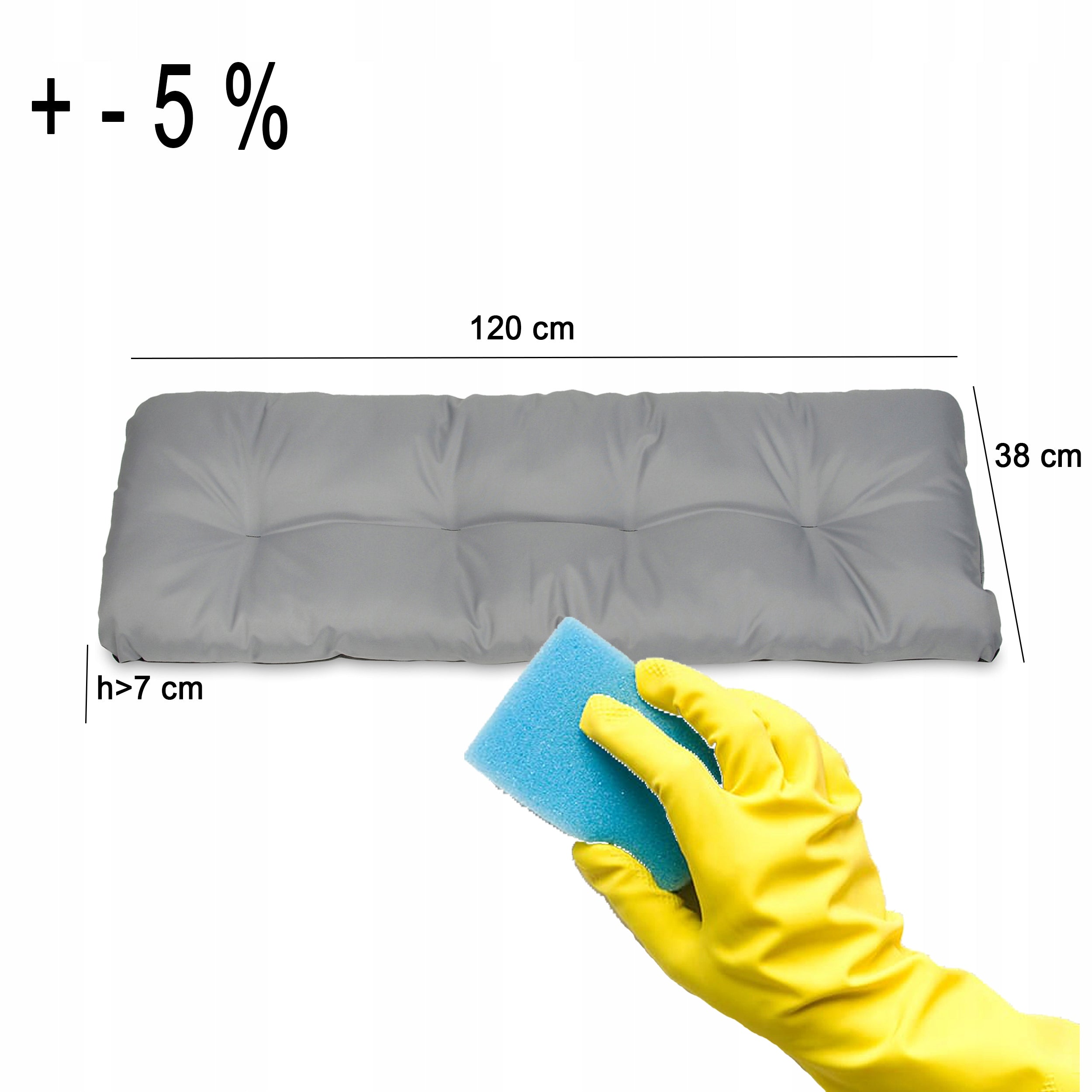 Garden cushion for bench swing pallet water resistant 120x38 FOLK ŁOWICKA Manufacturer code 5903631579578