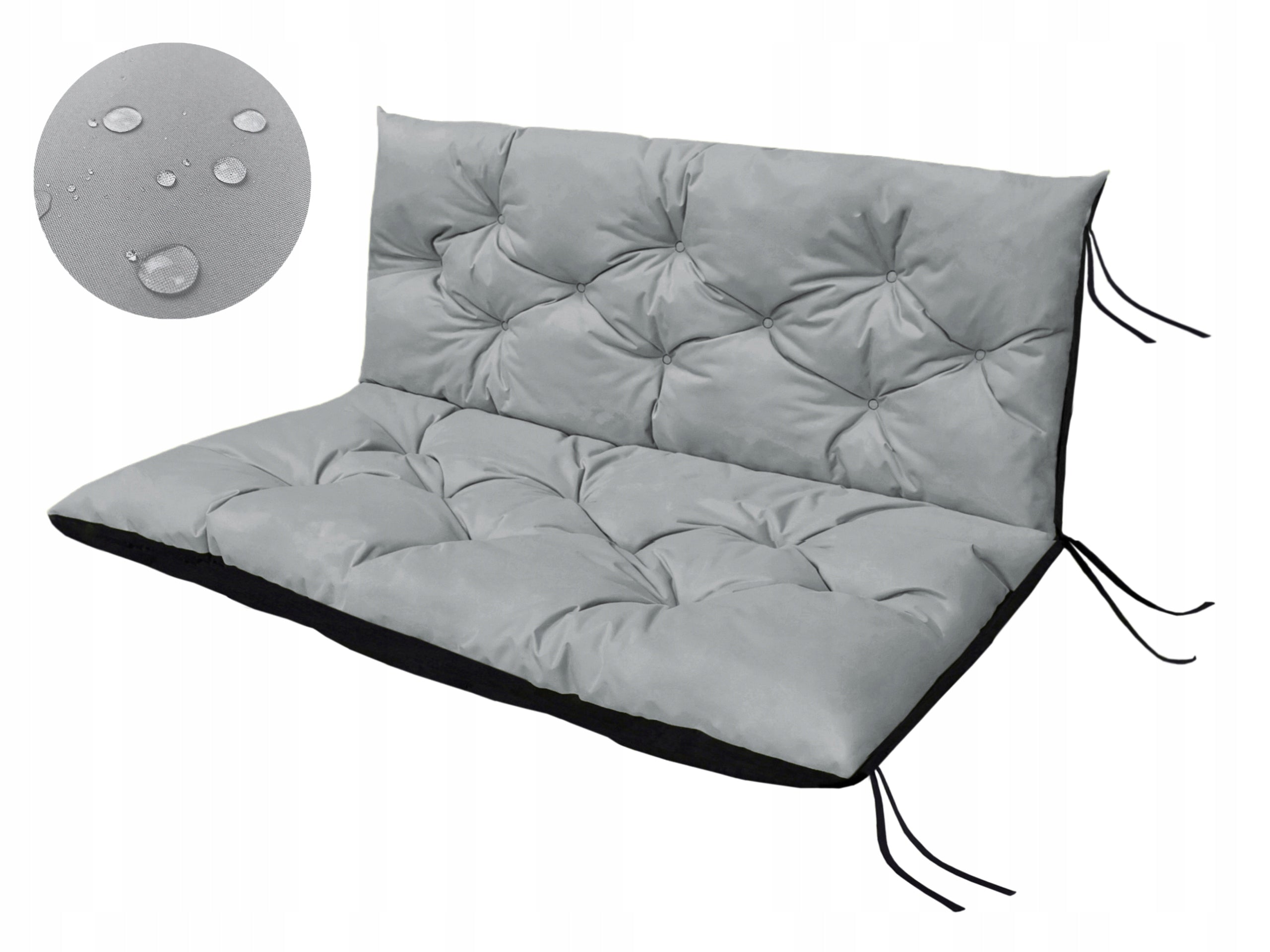 Garden cushion for swing - 120x60x50 wz. Light Grey