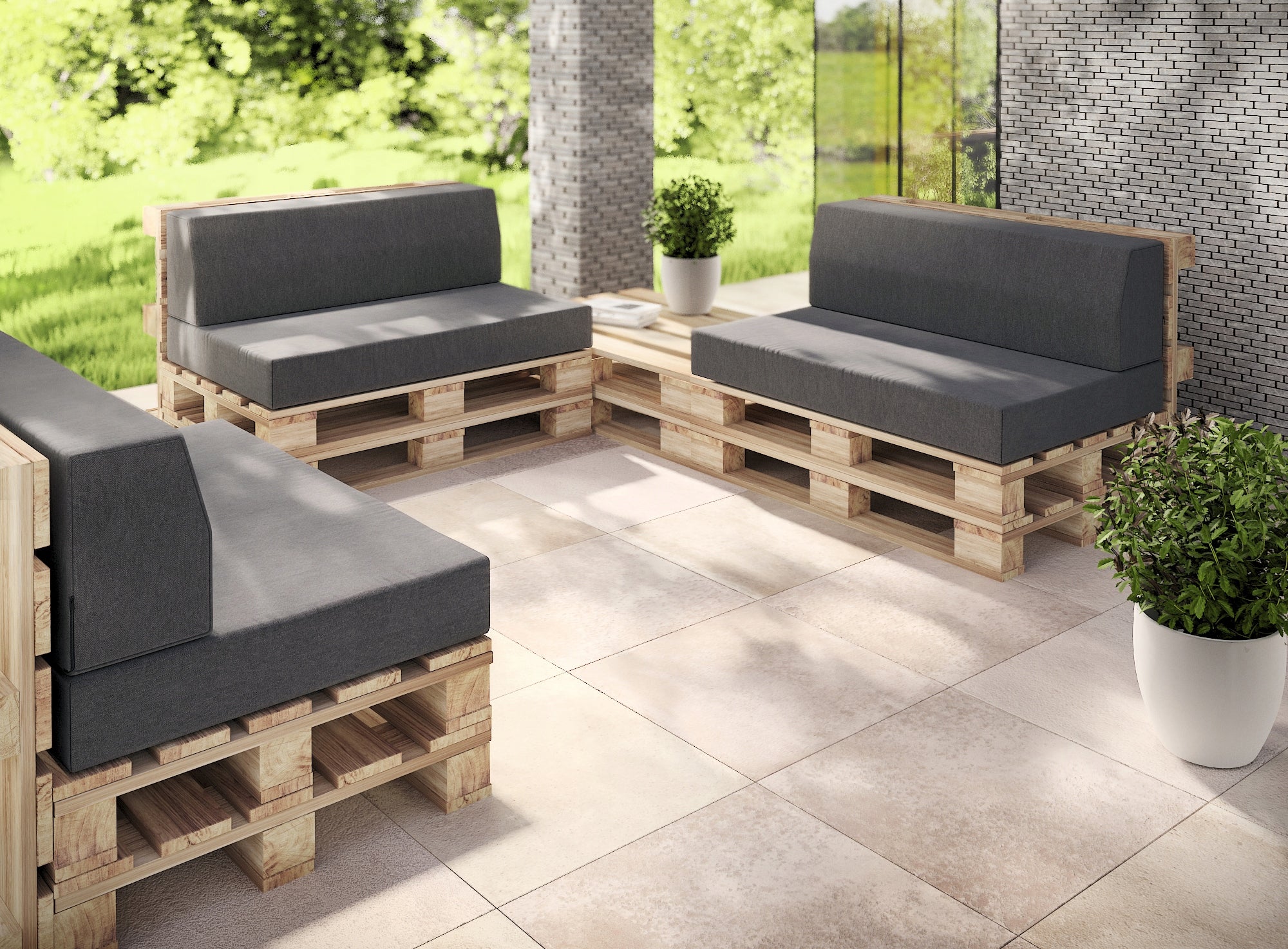 Garden cushions for euro pallet seat FOAM 120x78x15 Manufacturer ŚpijZdrowo