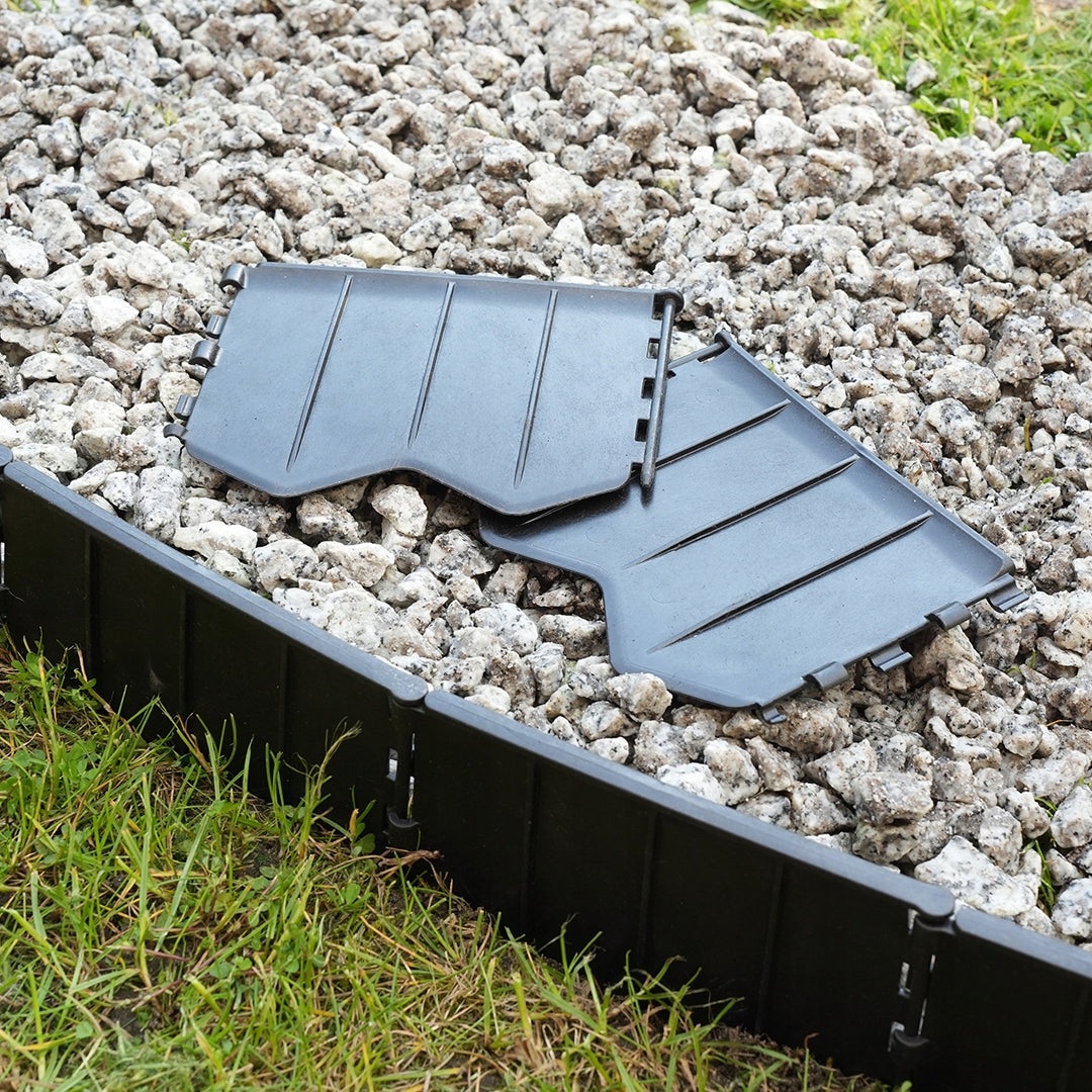 Garden edging hammered 12cm 10m | Flexible, durable, digging-free installation Product height 12 cm