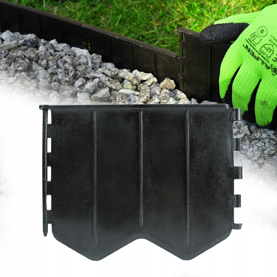 Garden edging hammered 12cm 10m | Flexible, durable, digging-free installation