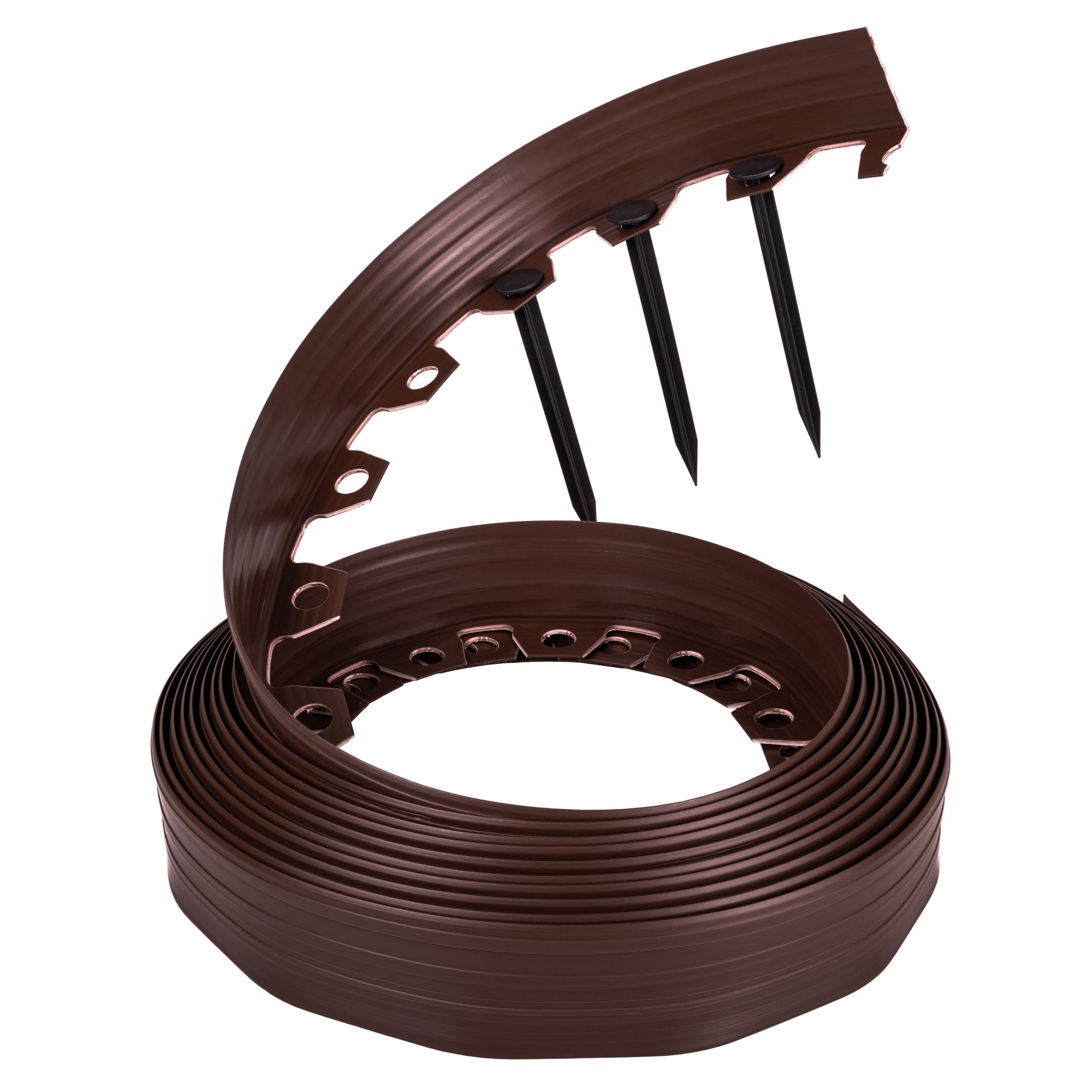 Garden edging lawn plastic 10m Brown 6cm