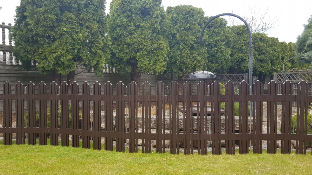 Garden fence MEGA palisade high 81cm brown- 1pc span Manufacturer BJ Plastik