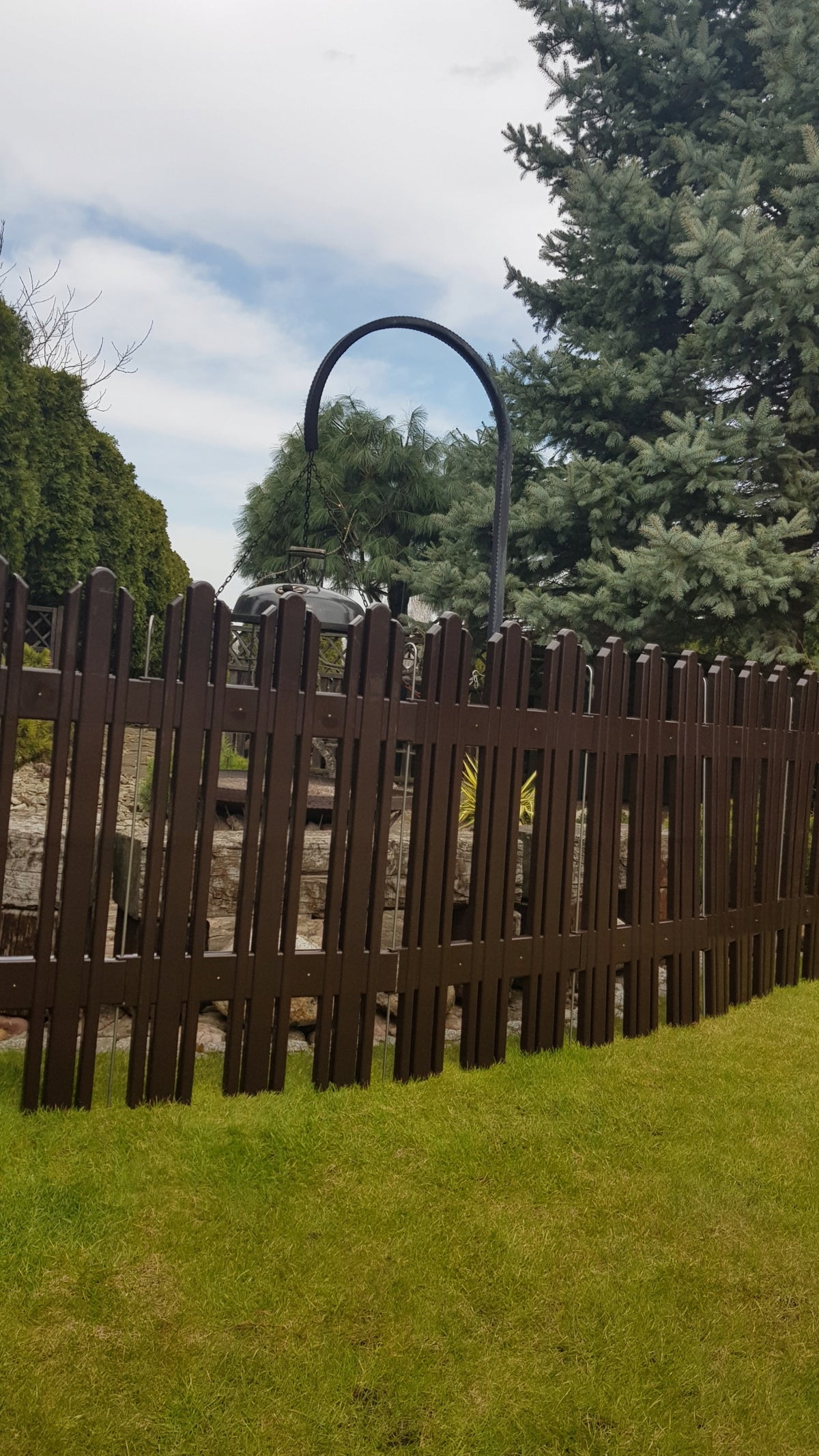 Garden fence MEGA palisade high 81cm brown- 1pc span Manufacturer code 3097
