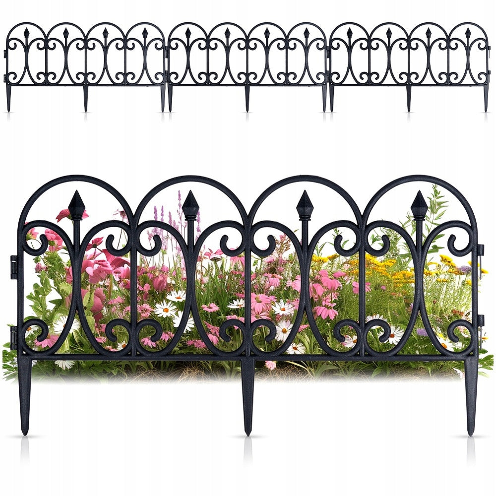 Garden fence Vilde black 60x33 cm 4 pcs. edging discounts Original