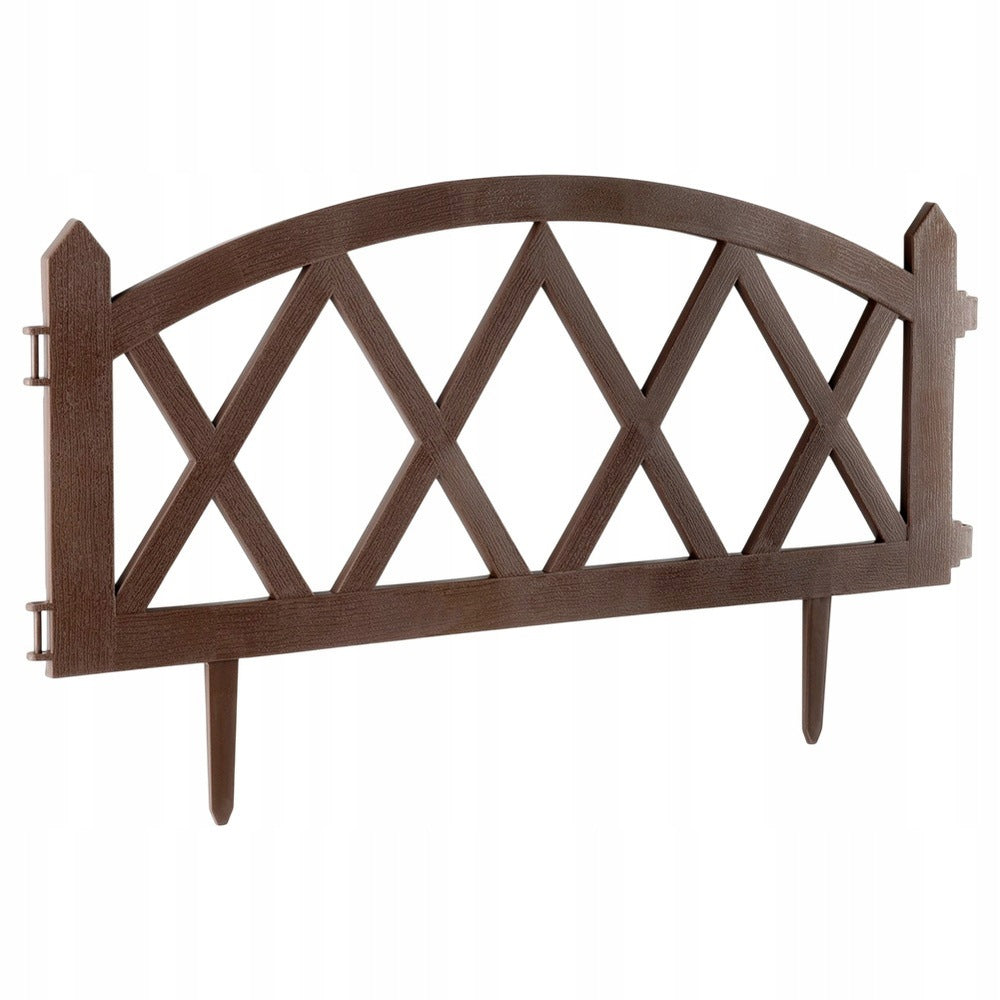 Garden fence brown 57x25 cm 12 pcs. Manufacturer Vilde