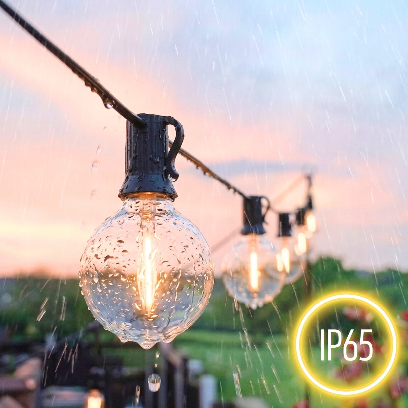 Garden garland light 15m 25 bulbs LED light chain gazebo terrace Packaging status original