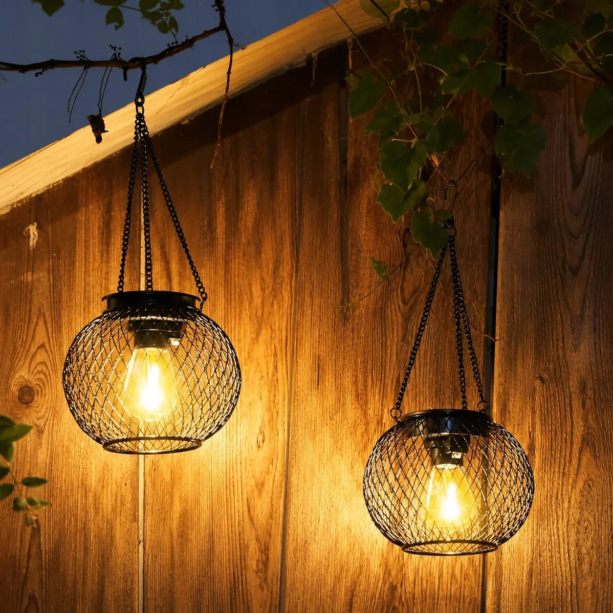 Garden lamp solar hanging ball set of 2 metal 34,5x14 cm Brand Przydasie.pl