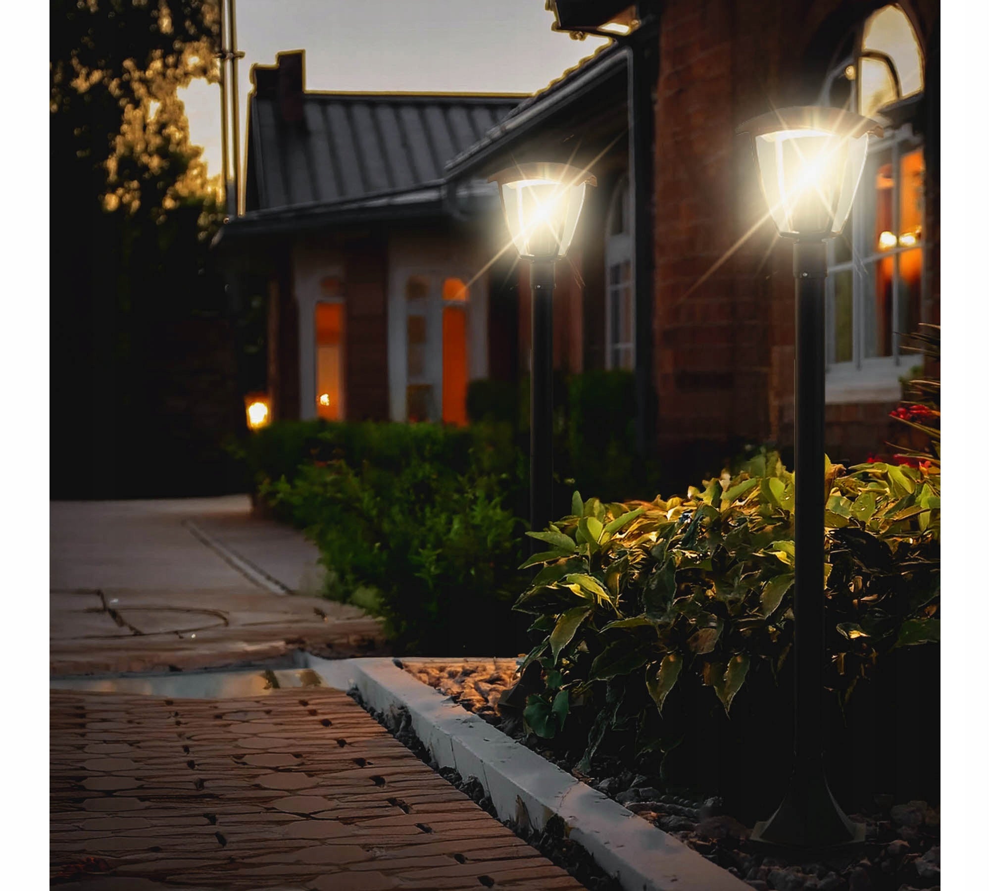 Garden lamp standing lantern post for LED E27 100cm DECORATIVE Black Product height 100 cm