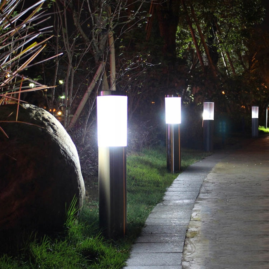 Garden lamp standing pole for LED E27 45cm DECORATIVE INOX Socket Collection Lampa Słupek LED