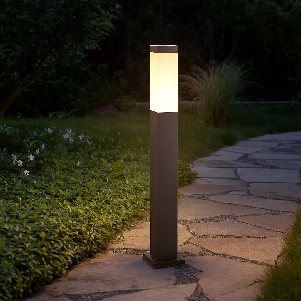 Garden lamp standing post 65cm outdoor E27 LED black Packaging status original