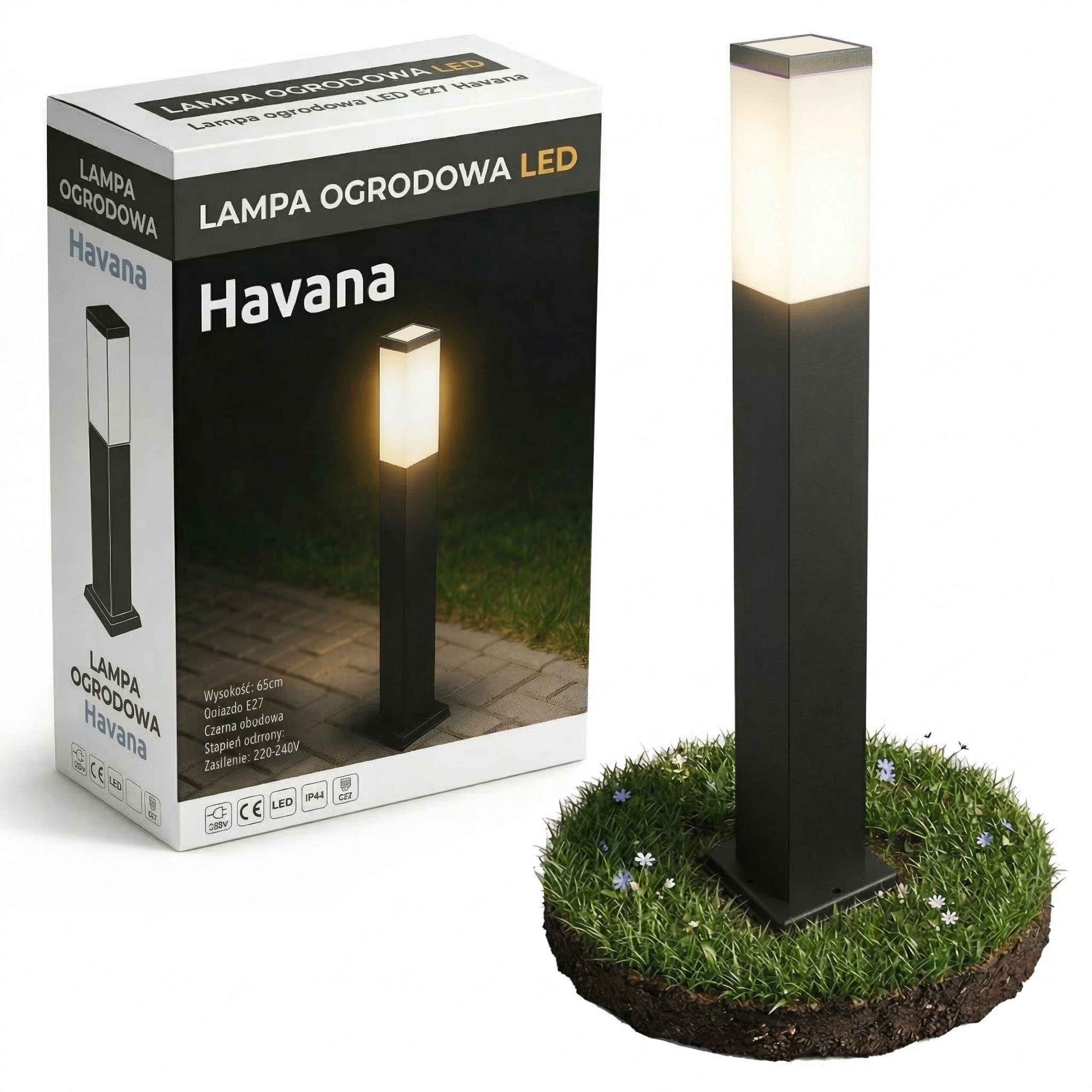 Garden lamp standing post 65cm outdoor E27 LED