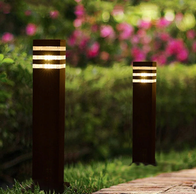Garden lamp standing post 80 cm E27 + 230V SuperLED socket Product height 80 cm