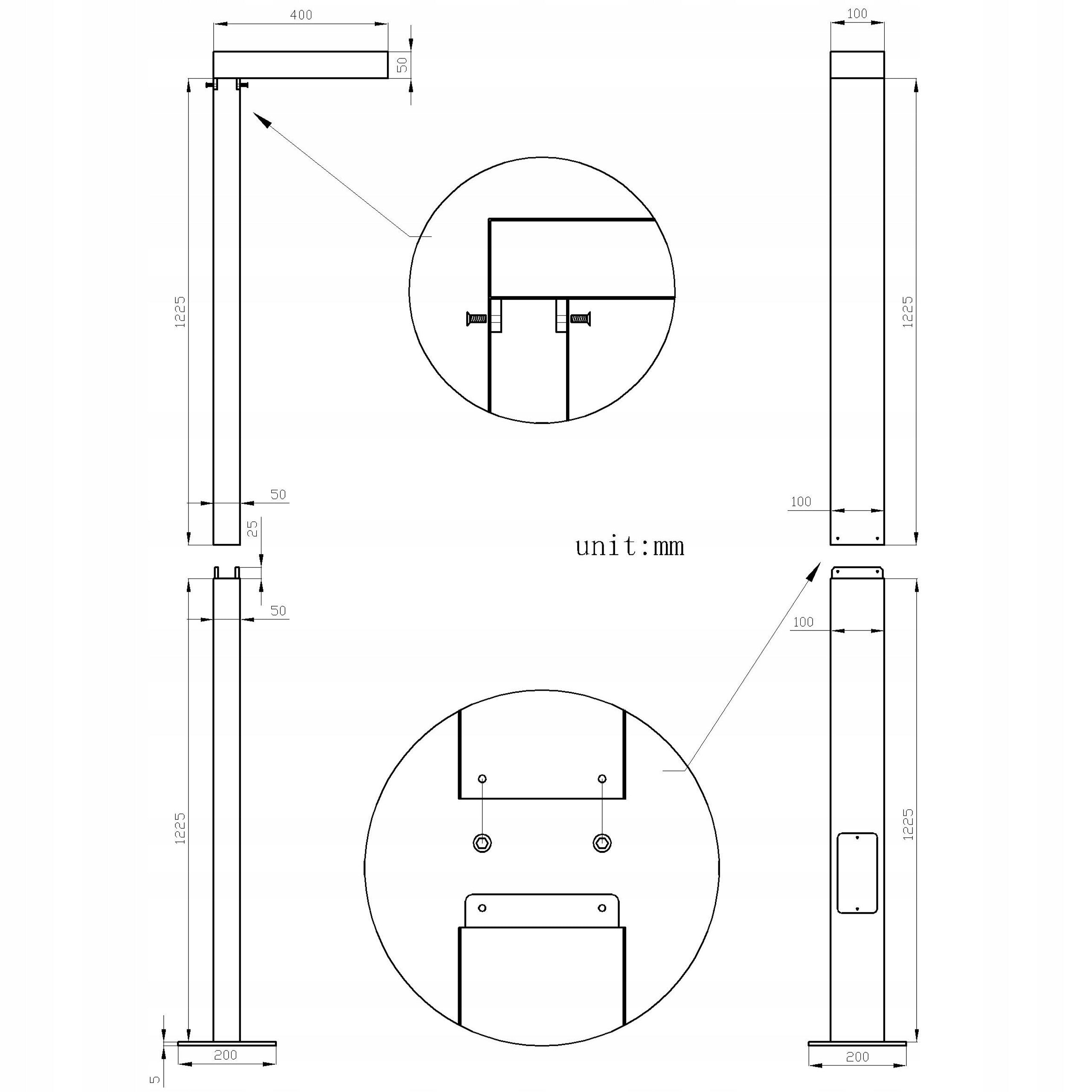 Garden lamp standing post POLE LANTERN 250cm outdoor 4000K LED Manufacturer code Lampa Ogrodowa stojąca słupek SŁUP LATARNIA