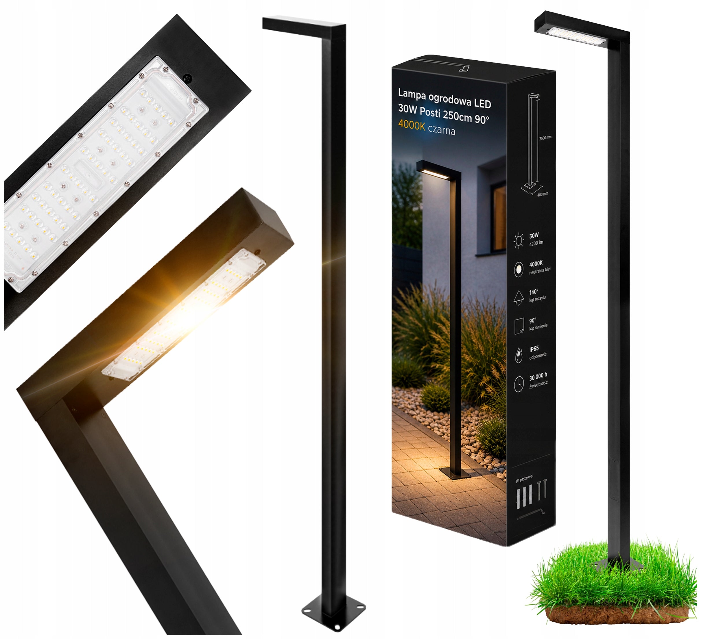 Garden lamp standing post POLE LANTERN 250cm outdoor 4000K LED