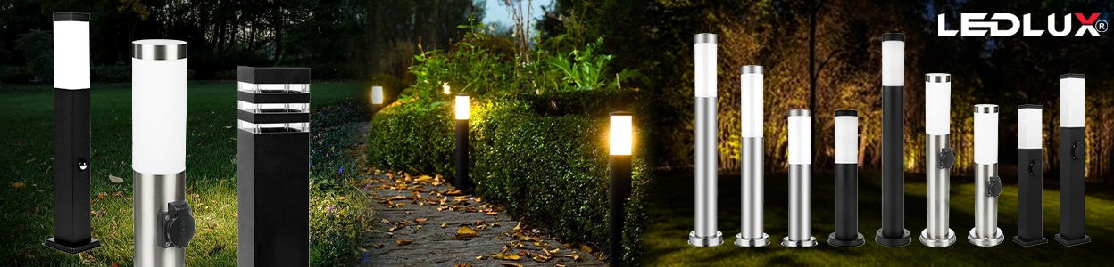 Garden lamp standing post for LED E27 60cm DECORATIVE BLACK Brand LEDLUX