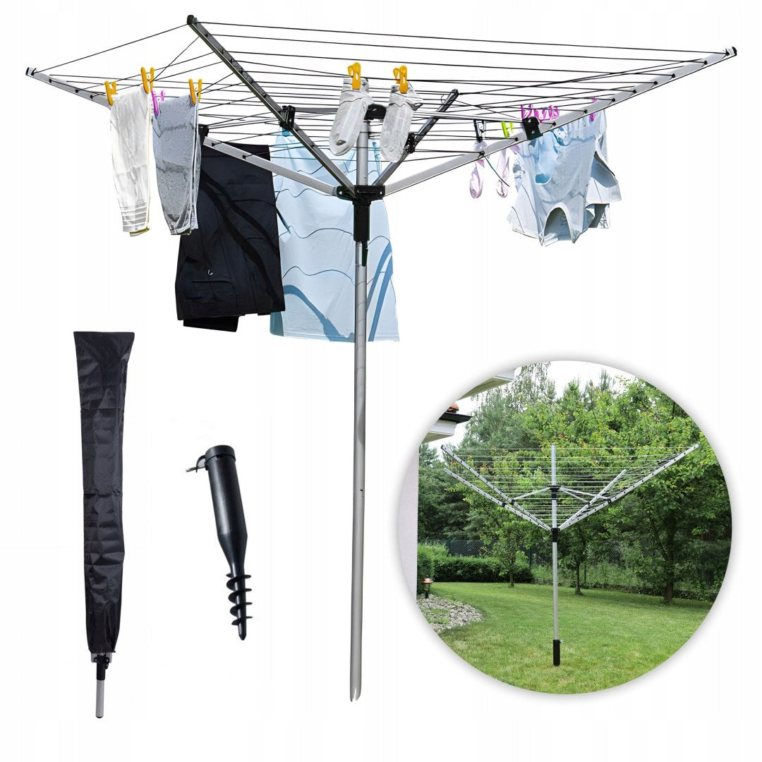 Garden laundry dryer 60 m drying area drill bit for mounting + p