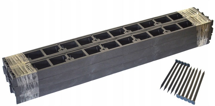 Garden lawn edging 5,8cm palisade eco border 58mm 30m + 100 anchors