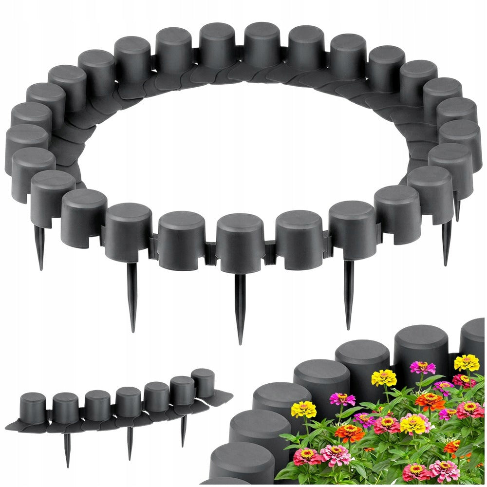 Garden palisade grey 220 cm 4 pcs.