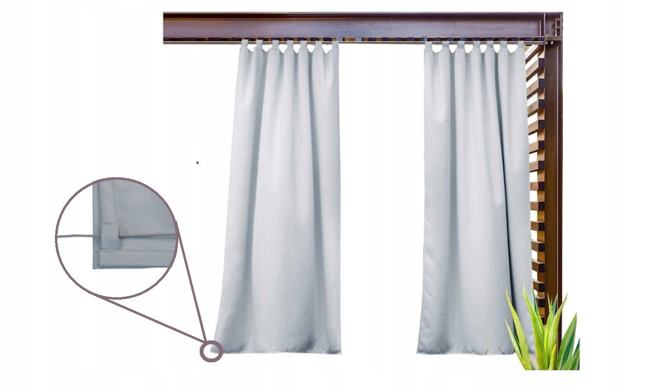 Garden patio curtains H=210cm VELCRO Lots of colors SASH FREEBIE