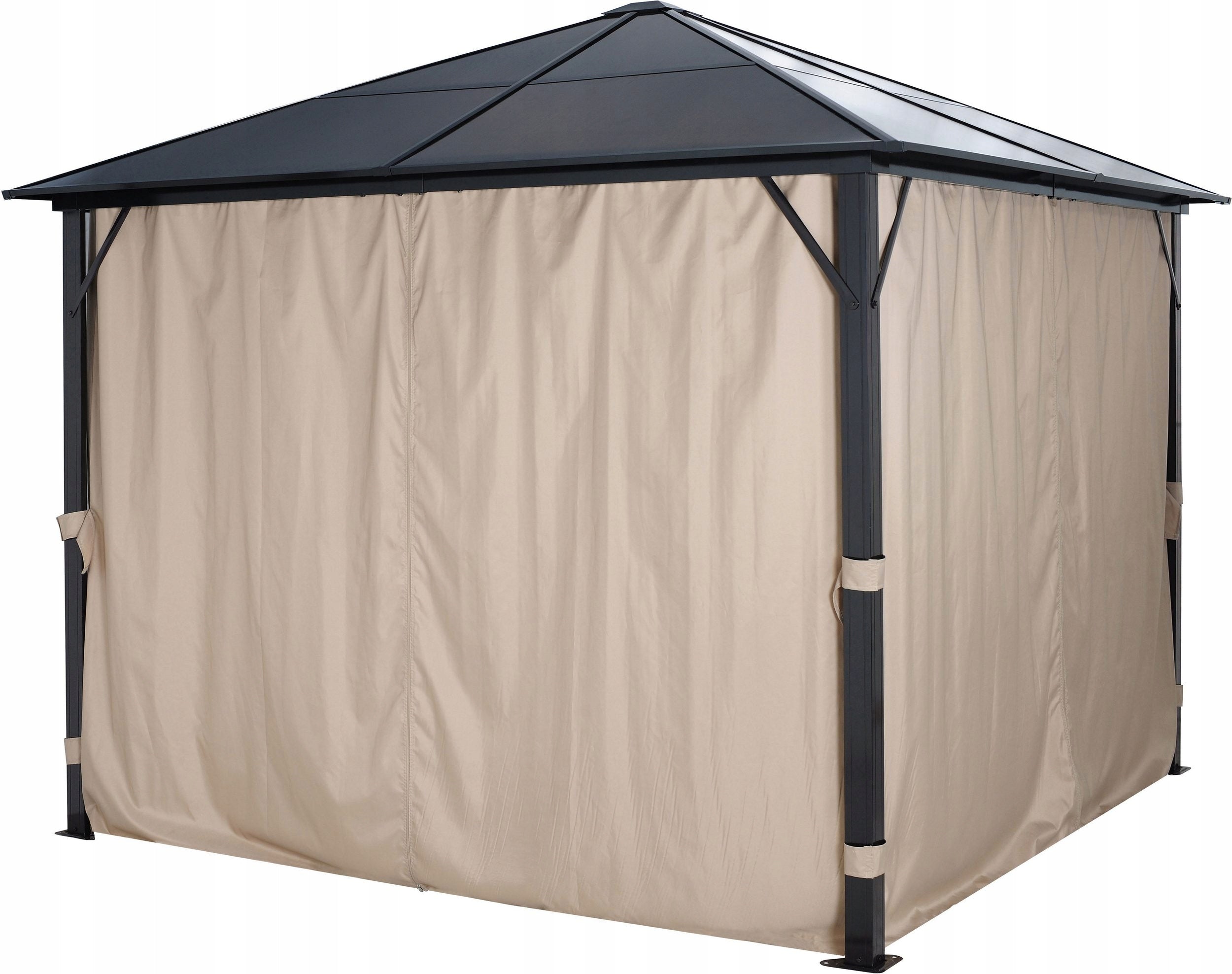 Garden pavilion Aruba Konifera 300x300cm anthracite polycarbonate roof Manufacturer Konifera