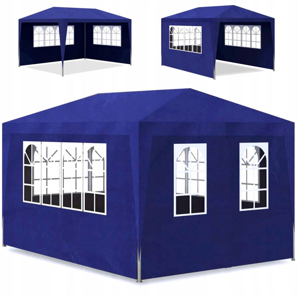 Garden pavilion PE 3x4 m GAZEBO 4 window walls COMMERCIAL TENT