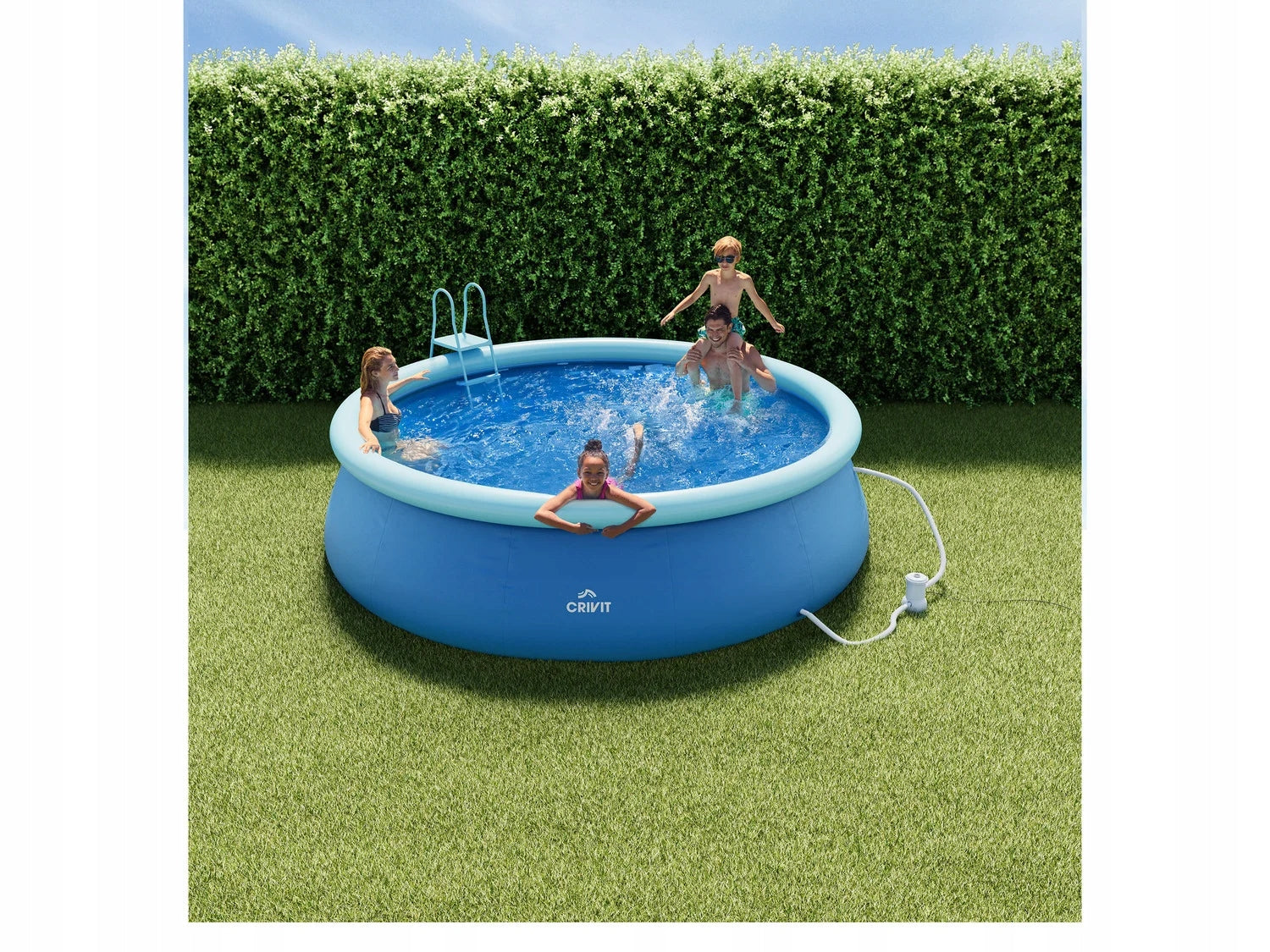 Garden pool large pool set 12 in 1 CRIVIT 457x122cm quick installation Series Easy