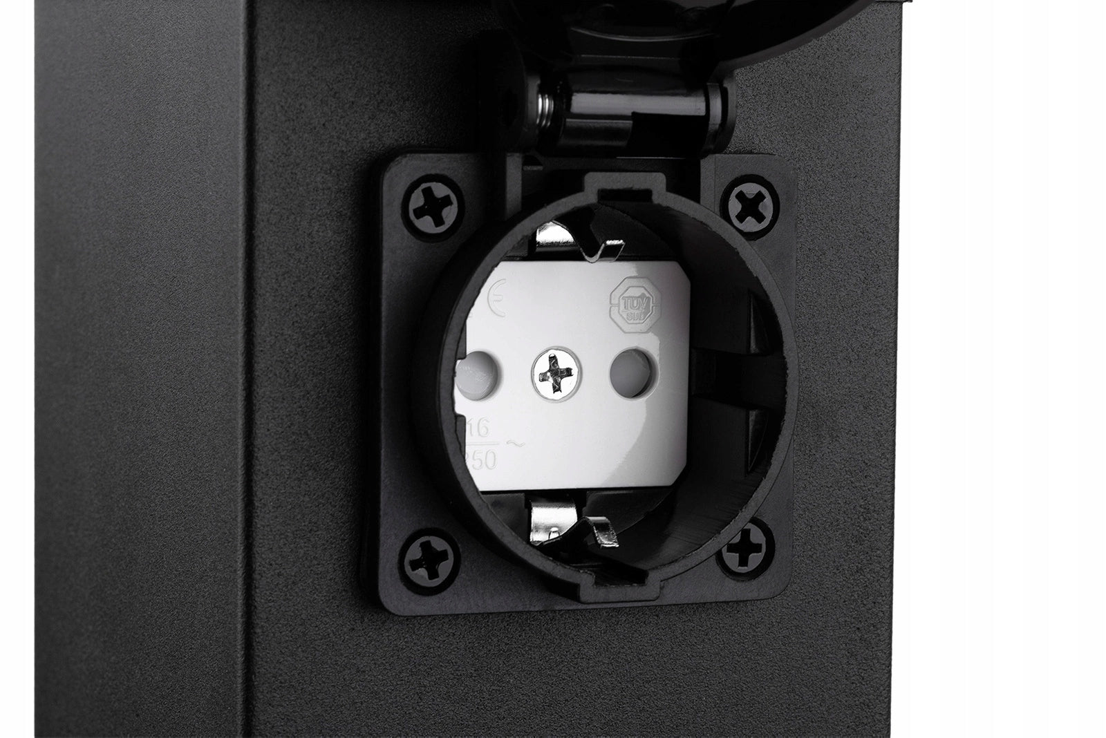 Garden post Lumiled IBERI 40cm 4x Network socket 230V IP65/IP54 Black Power supply mains