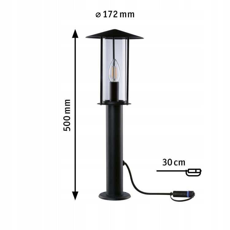 Garden post Plug&Shine CLASSIC 2W 160lm 3000K IP44 24V anthracite PL94322 Batteries included no
