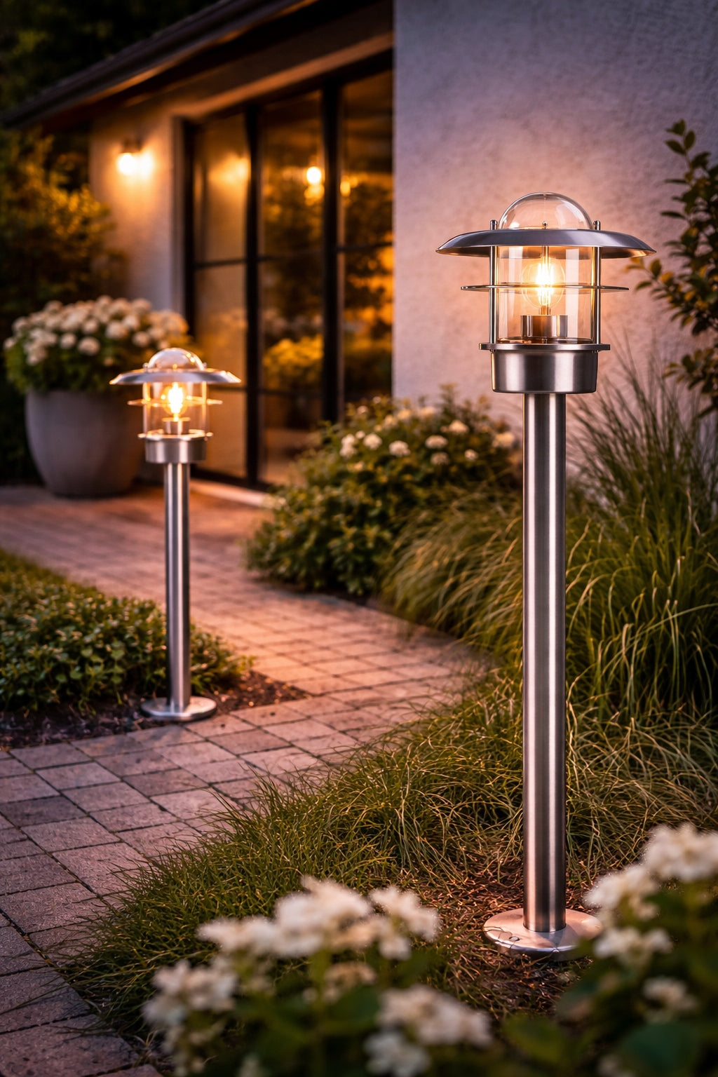 Garden post outdoor standing garden lamp 80 cm for bulb E27