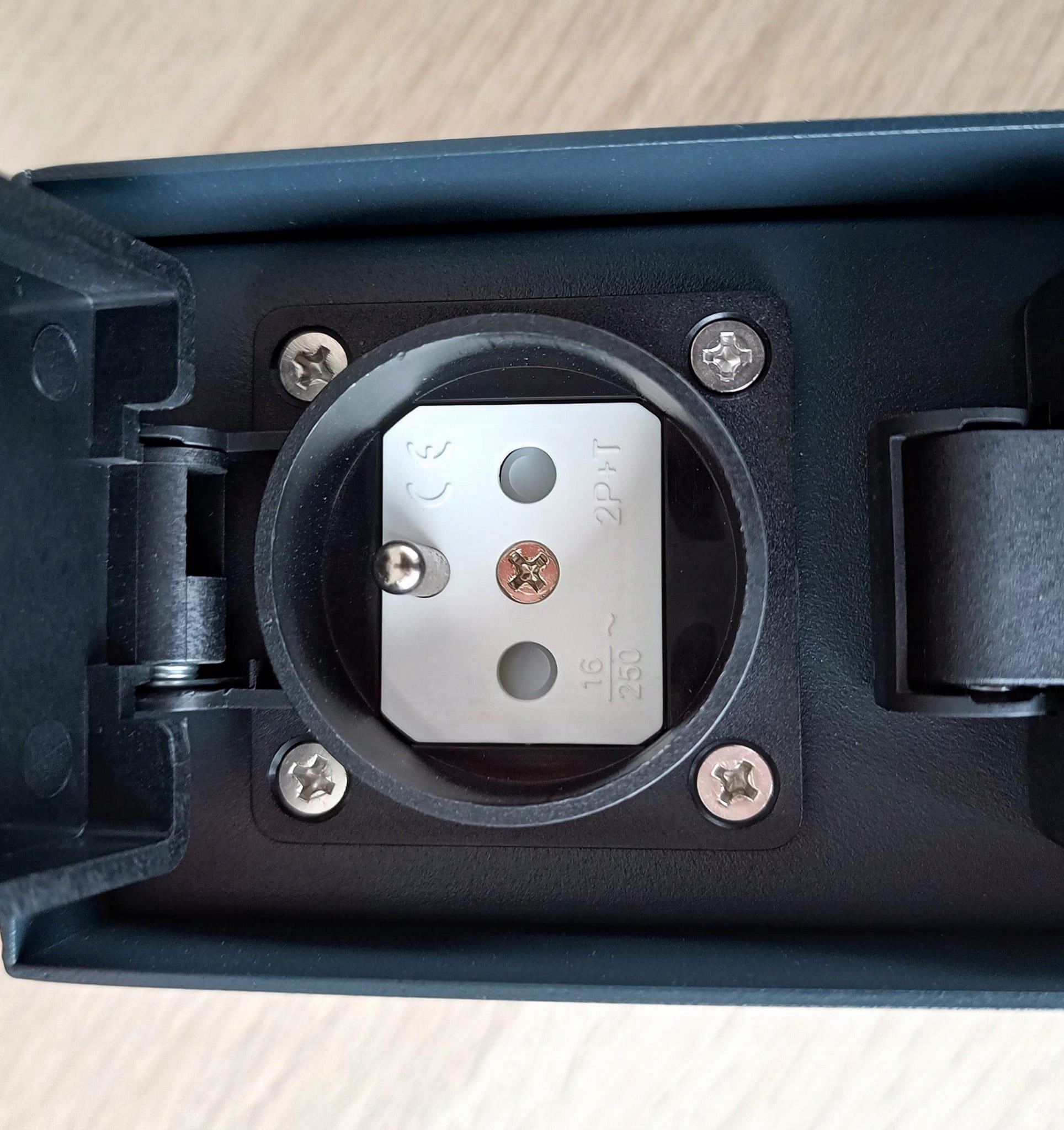 Garden post with two sockets SATO 230V color anthracite IP44 height 23 cm Power supply mains