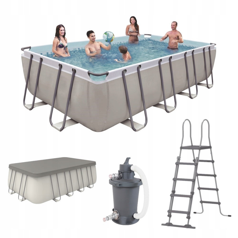 Garden rack pool large rectangular pump cover mat 549x280x122 cm