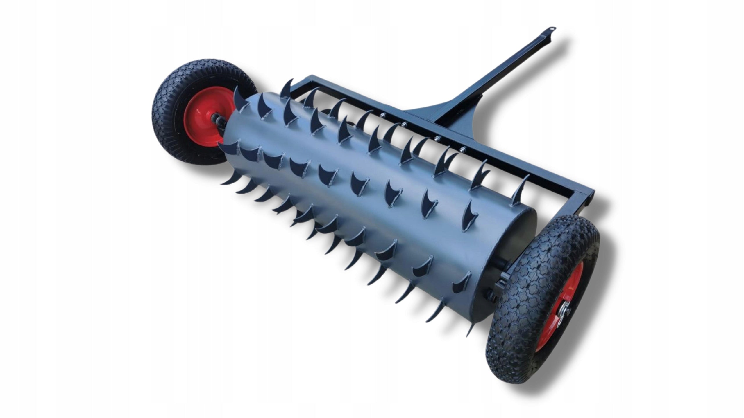 Garden roller toothed aerator tractor mower