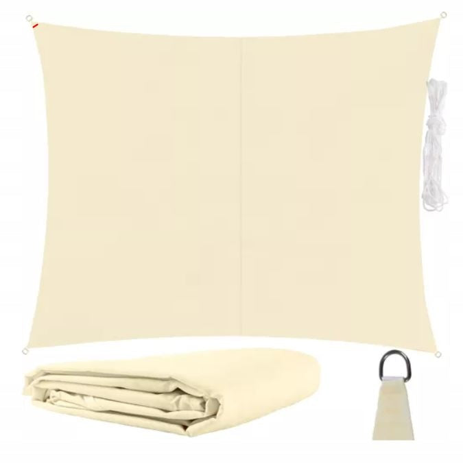 Garden sail 200 x 300 cm 2x3m fabric BEIGE sun rectangle