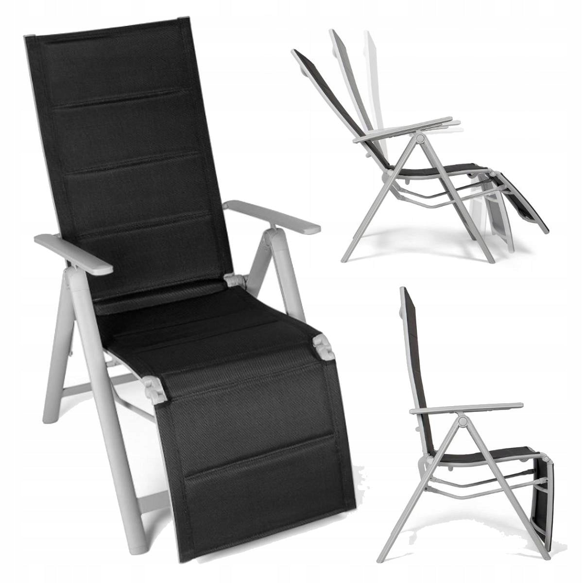 Garden sun lounger folding armchair with footrest adjustable aluminum Vanage Manufacturer code krzesło rozkładane