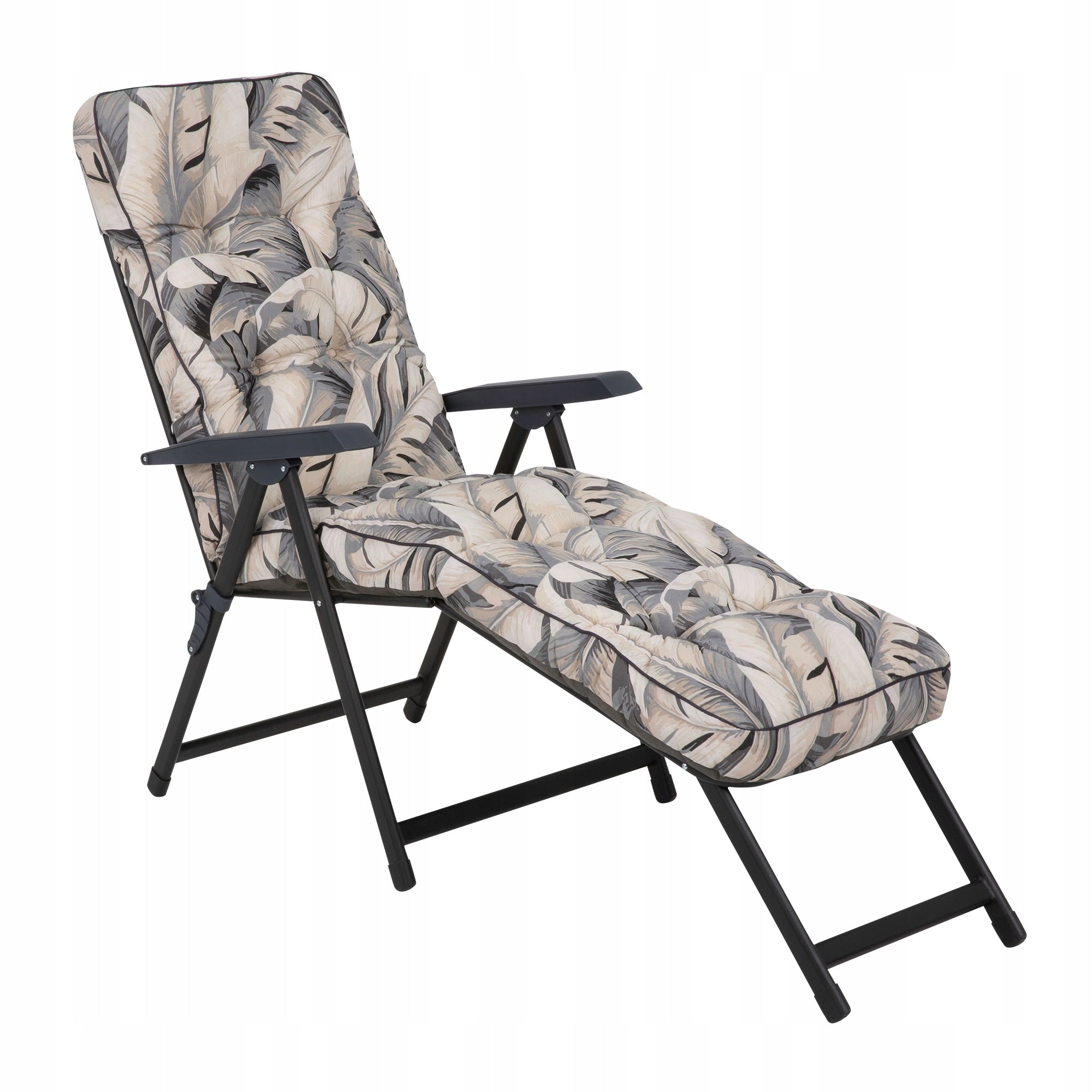 Garden sun lounger with footrest Lena Lounger Black Edition PATIO 462306