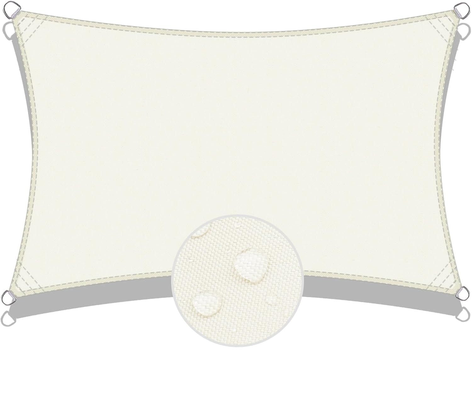Garden sun sail waterproof 2x4 m cream PW3