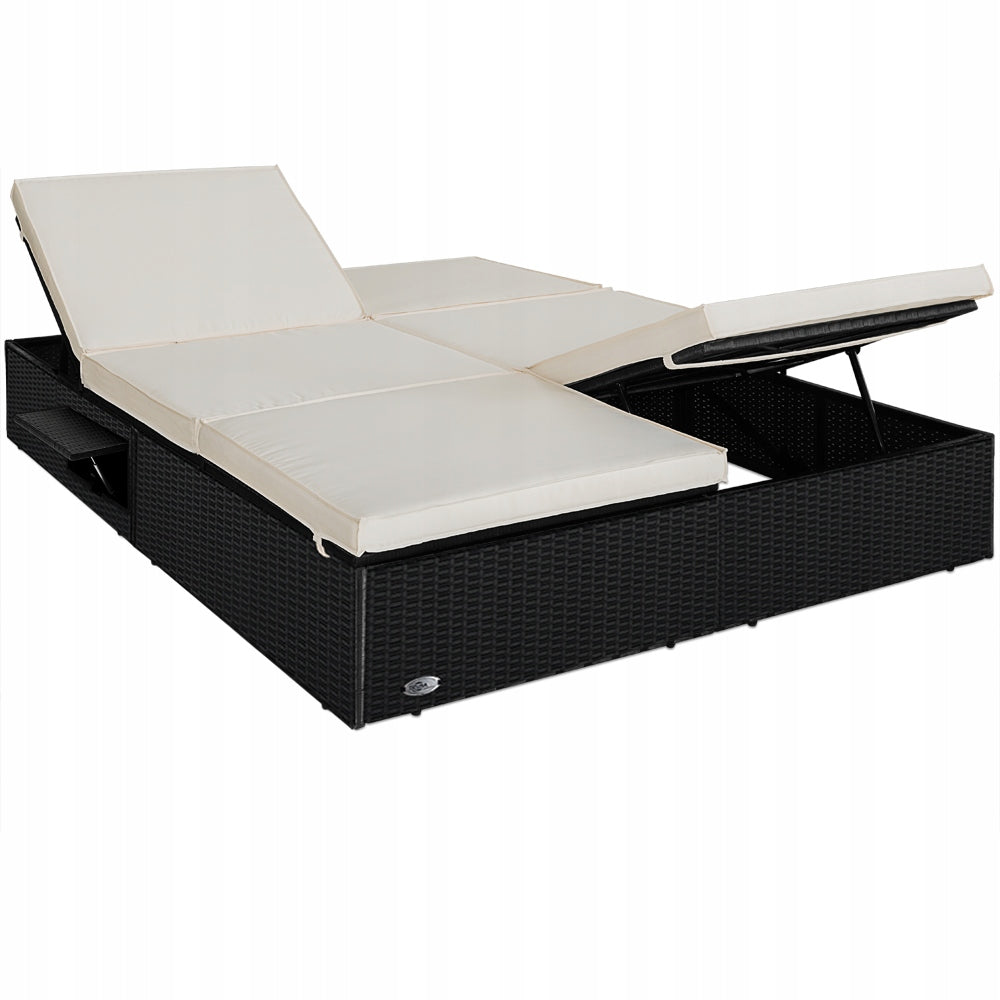 Garden sunbed couch bed garden furniture rattan 200x115x33cm pillows Packaging status original