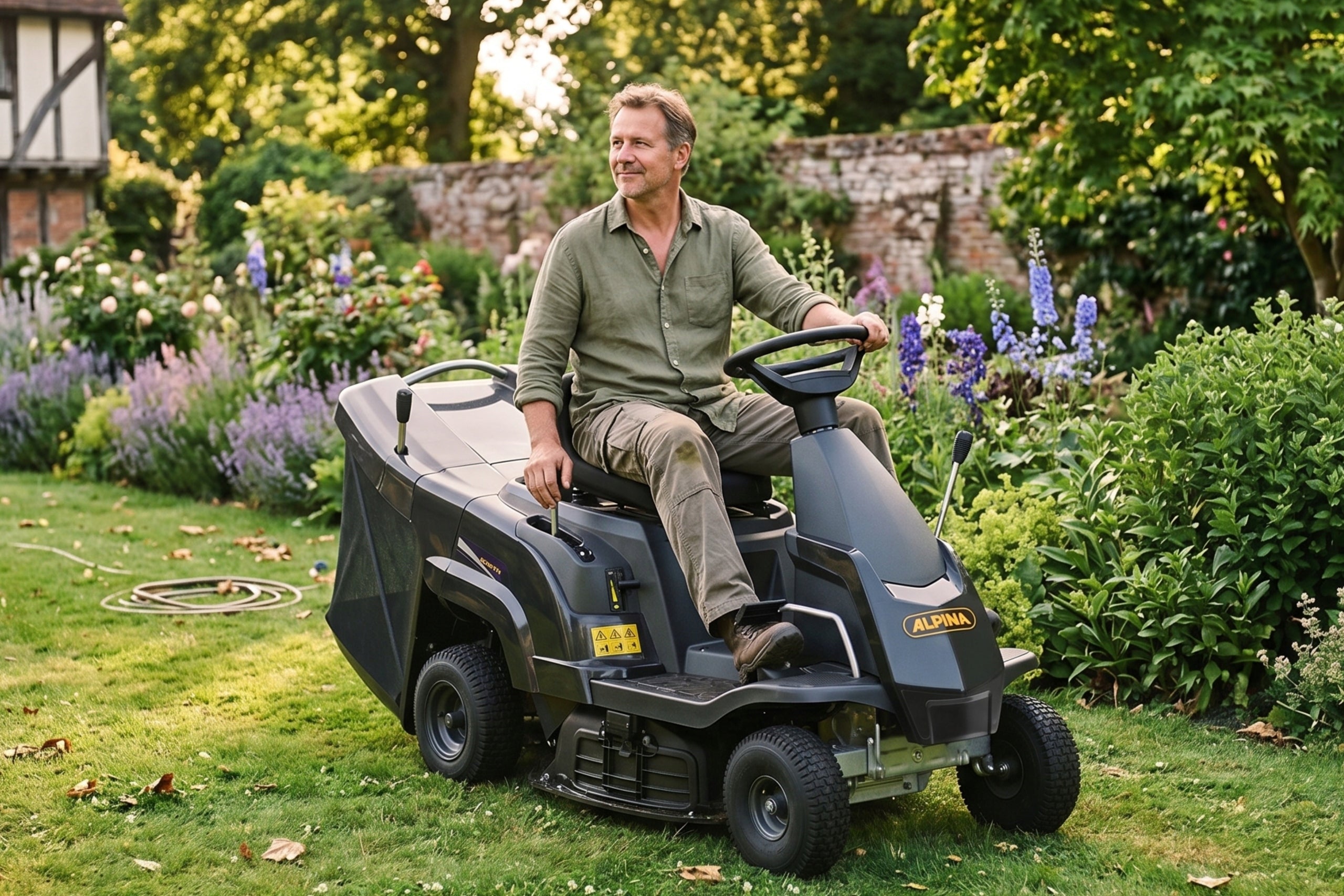 Garden tractor with basket 150L ALPINA BY STIGA AT2 66 QA 3in1 Mulching Manufacturer code 2T0053404/A22